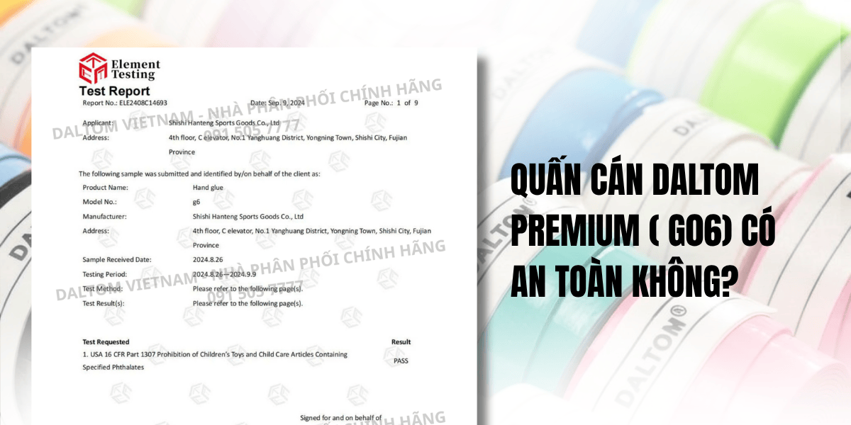 TIÊU CHUẨN AN TOÀN QUỐC TẾ: QUẤN CÁN DALTOM G06 CHÍNH THỨC VƯỢT QUA KIỂM ĐỊNH KHẮT KHE CỦA HOA KỲ