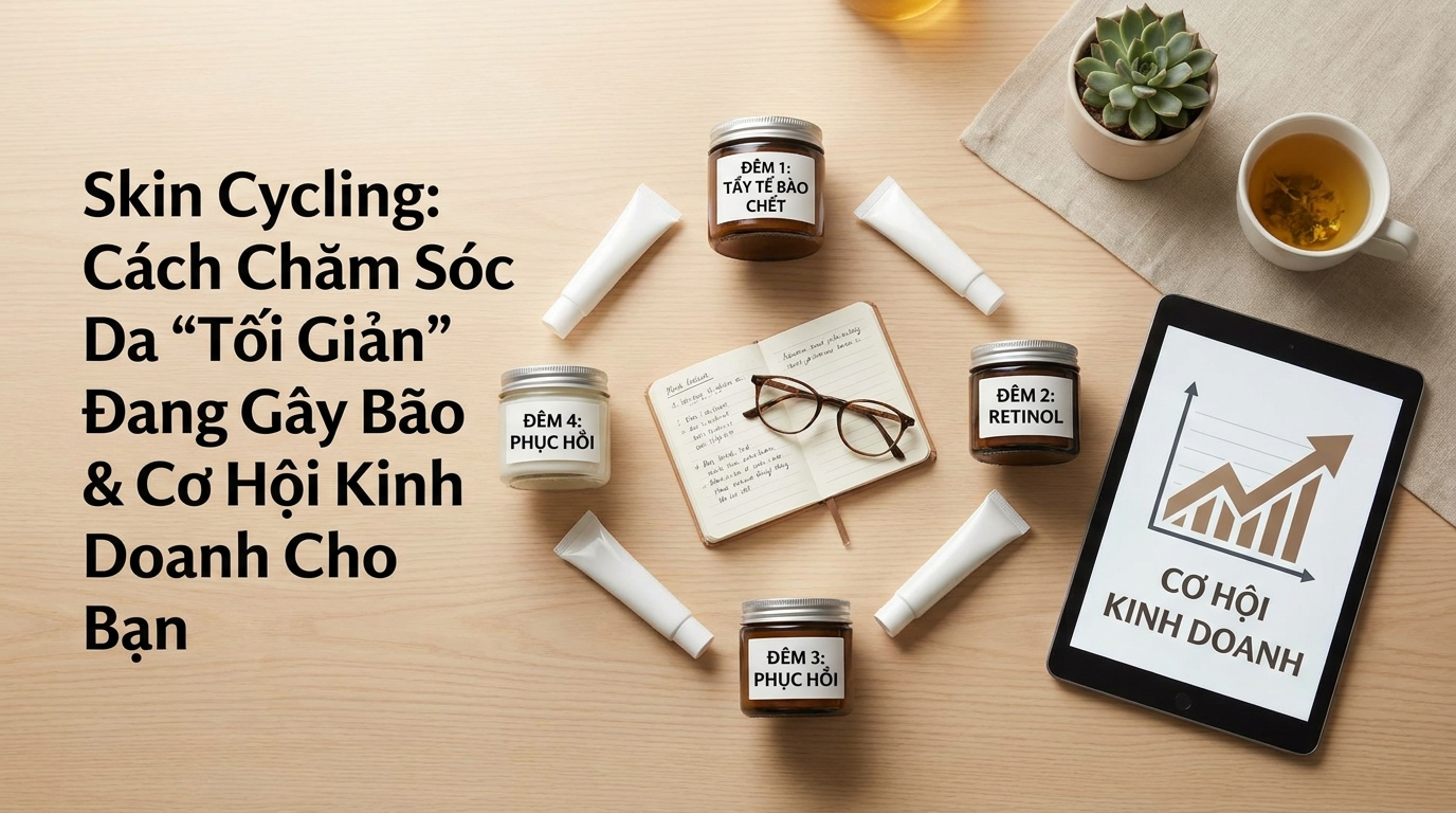 Skin Cycling: Cách Chăm Sóc Da "Tối Giản" Đang Gây Bão & Cơ Hội Kinh Doanh Cho Bạn