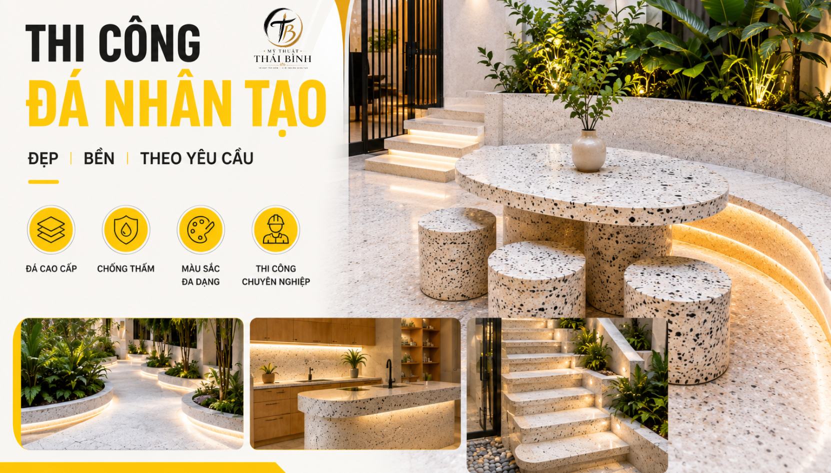 Thi Công Đá Nhân Tạo, Vách Đá Giả Trang Trí Đẹp Như Thật | Mỹ Thuật Thái Bình